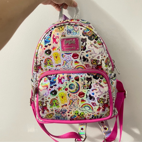 Loungefly Other - Loungefly lisa frank holographic backpack